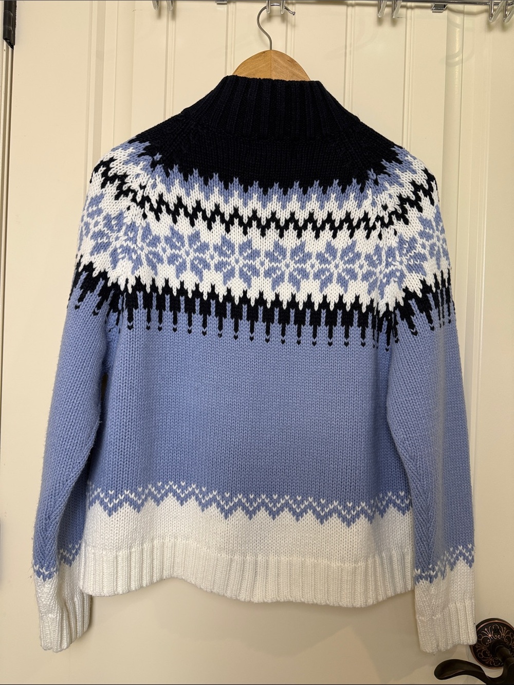 Genuine Sonoma Jean Company Heavy Knit Fair Isle Zip Cardigan Sweater Women's L - Picture 2 of 6